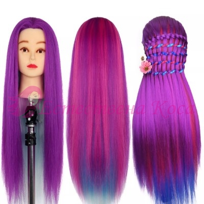 Фризьорска Тренировъчна Глава – Лилав цвят